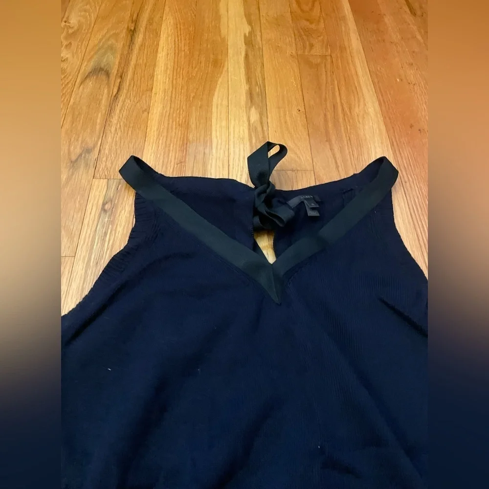 J. Crew Navy Sleeveless Sweater Size XL